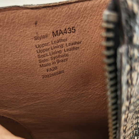 Madewell Snakeskin Embossed Leather Ankle Boots - Picture 12 of 15